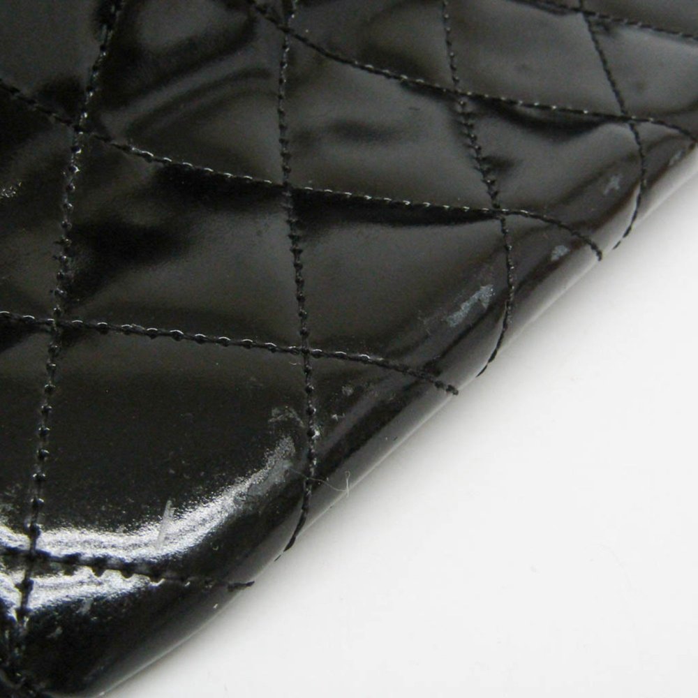 CHANEL Matelasse Chain Handle Patent Leather Handbag Black - Picture 9 of 16